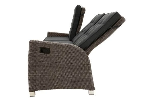 Ploß Rocking Comfort Dining / Lounge 3-Sitzer Sofa, Grau/braun-meliert, Polyrattan, 210x85x112 Cm, Verstellbar 9 Ploß Rocking Comfort Dining / Lounge 3-Sitzer Sofa, Grau/braun-meliert, Polyrattan, 210x85x112 Cm, Verstellbar – Bild 9
